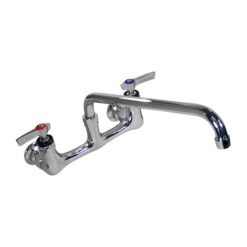 ANTIMICROBIAL WALL MT FAUCET W/18" SPOUT