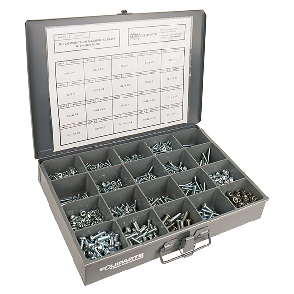 ASSORTED COMBO PAN MACHINE SCREW KIT WITH NUTS ASSORTED COMBO PAN MACHINE SCREW KIT WITH NUTS