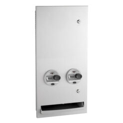 BOBRICK B-37063C RECESSED S/S NAPKIN/TAMPON VENDOR (FREE-NO COIN)