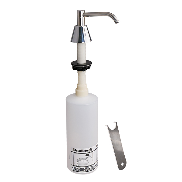 BRADLEY 6324 16 OZ DECK MOUNT SOAP DISPENSER W/4" SPOUT BRADLEY 6324 16 OZ DECK MOUNT SOAP DISPENSER W/4" SPOUT