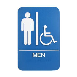 6" X 9" BLUE ADA WOMENS SIGN W/ BRAILLE