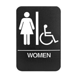 6" X 9" ADA MENS SIGN W/ BRAILLE - BLACK