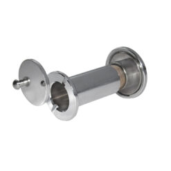 BURNS 853 ONE WAY HEAVY DUTY DOOR VIEWER WITH PRIVACY COVER - CHROME