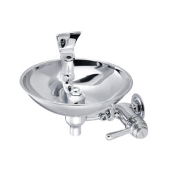 CENTRAL BRASS 0366-HX8 - WALL MOUNT SELF CLOSE LEVER HANDLE BRASS BOWL 3/8” FEMALE-PVD PC