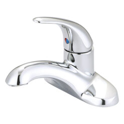 CENTRAL BRASS 1960-A CHROME PLATED BRASS 4” SINGLE LEVER LAVATORY FAUCET 0.5 GPM