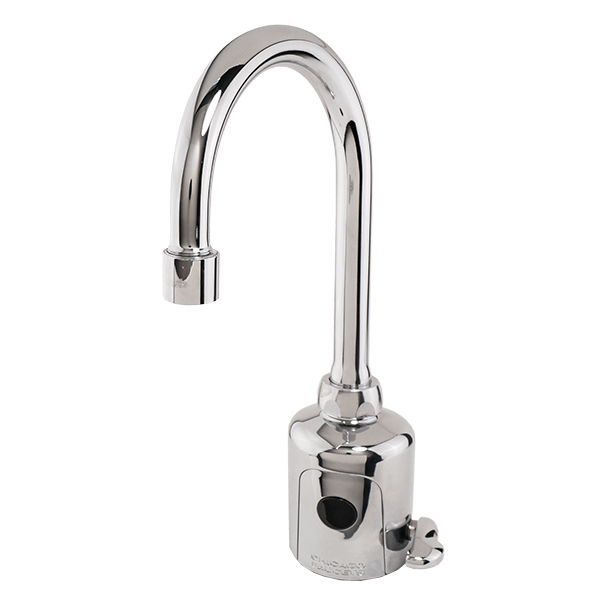 CHICAGO FAUCET 116.123.AB.1 HYTRONIC 0.5 GPM LAV FAUCET WITH GOOSENECK SPOUT CHICAGO FAUCET 116.123.AB.1 HYTRONIC 0.5 GPM LAV FAUCET WITH GOOSENECK SPOUT