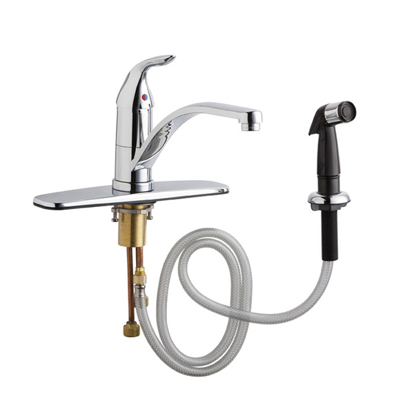 CHICAGO FAUCET 432-ABCP 8" LEAD FREE SINGLE LEVER KITCHEN FAUCET WITH SIDE SPRAY CHICAGO FAUCET 432-ABCP 8" LEAD FREE SINGLE LEVER KITCHEN FAUCET WITH SIDE SPRAY