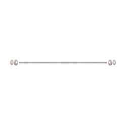 5' 18GA SS SHOWER ROD W/CONC FLANGES