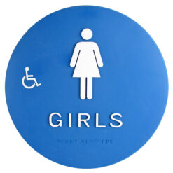 DOOR T-24 ADA GIRLS W/CHAIR & BRAILLE SIGN