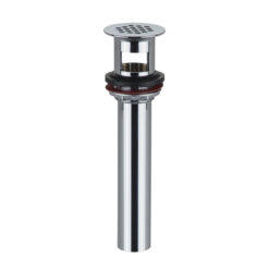 DRAIN (GRID) - 1-1/4" X 6" - NON-REMOVABLE (CHROME)