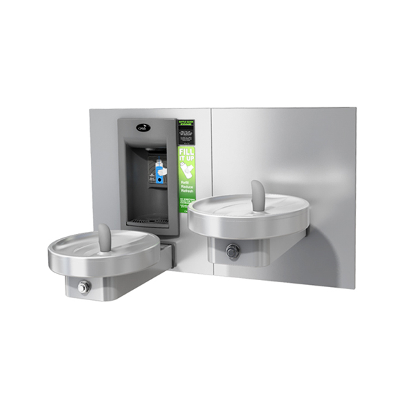 OASIS MMRSLEBF NON-REFRIGERATED BI-LEVEL MODULAR WATER FOUNTAIN W/ELECTRONIC BOTTLE FILLER OASIS MMRSLEBF NON-REFRIGERATED BI-LEVEL MODULAR WATER FOUNTAIN W/ELECTRONIC BOTTLE FILLER