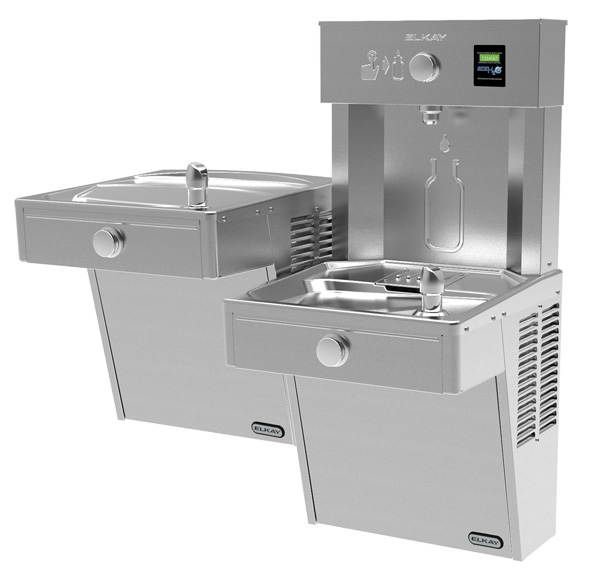 ELKAY VANDAL RESISTANT BI-LEVEL WATER COOLER AND EZH2O BOTTLE FILLING STATION ELKAY VANDAL RESISTANT BI-LEVEL WATER COOLER AND EZH2O BOTTLE FILLING STATION