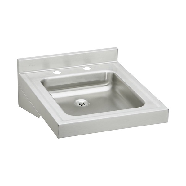 ELKAY WCL1923OSD-02X 19" X 23" X 4" WALL HUNG S/S SINGLE BOWL LAV SINK 4” CTR 2 HOLE PUNCH ELKAY WCL1923OSD-02X 19" X 23" X 4" WALL HUNG S/S SINGLE BOWL LAV SINK 4” CTR 2 HOLE PUNCH