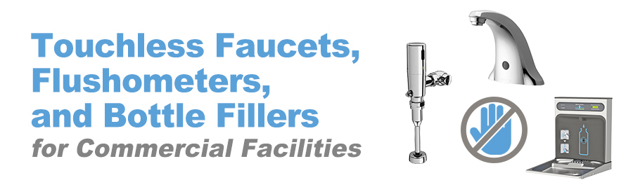 Touchless Faucets, Flushometers and Bottle Fillers Banner Image