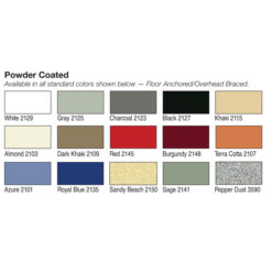 GLOBAL PARTITIONS 18" X 48" POWDER COATED STEEL URINAL SCREEN WITH HARDWARE
