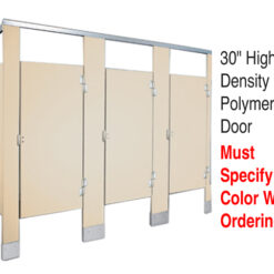 GLOBAL PARTITIONS 30" HIGH DENSITY POLYMER DOOR W/HDWE (MUST SPECIFY COLOR & HANDLING)