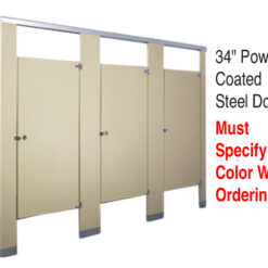 GLOBAL PARTITIONS 34" PC STEEL PARTITION DOOR W/HDWE (MUST SPECIFY COLOR & HANDLING)