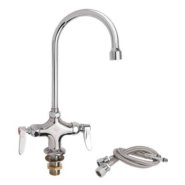 T & S BRASS B0300-VR SINGLE HOLE, TWO HANDLE PANTRY FAUCET W/ GOOSENECK SPOUT-VANDAL RESISTANT T & S BRASS B0300-VR SINGLE HOLE, TWO HANDLE PANTRY FAUCET W/ GOOSENECK SPOUT-VANDAL RESISTANT