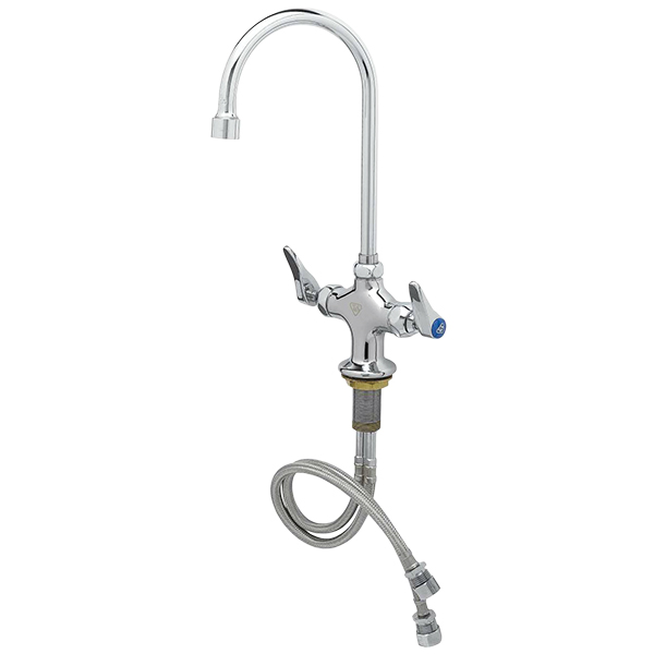 T & S BRASS B0300-VR SINGLE HOLE, TWO HANDLE PANTRY FAUCET W/ GOOSENECK SPOUT-VANDAL RESISTANT T & S BRASS B0300-VR SINGLE HOLE, TWO HANDLE PANTRY FAUCET W/ GOOSENECK SPOUT-VANDAL RESISTANT