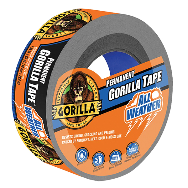 GORILLA GLUE 6009002 ROLL ALL WEATHER GORILLA TAPE 1.88” X 25 YDS GORILLA GLUE 6009002 ROLL ALL WEATHER GORILLA TAPE 1.88” X 25 YDS