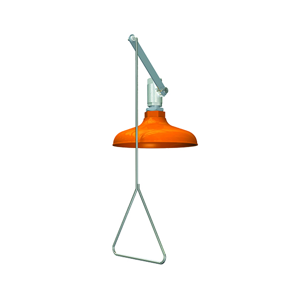 GUARDIAN EQUIPMENT G1635 EMERGENCY DRENCH SHOWER VERTICAL MOUNT WITH 20” ABS HEAD & STAINLESS STEEL ARM & PULL GUARDIAN EQUIPMENT G1635 EMERGENCY DRENCH SHOWER VERTICAL MOUNT WITH 20” ABS HEAD & STAINLESS STEEL ARM & PULL