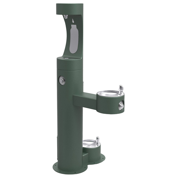 HALSEY TAYLOR ENDURA II - OUTDOOR PEDESTAL FOUNTAIN WITH BOTTLE FILLING STATION & PET FOUNTAIN HALSEY TAYLOR ENDURA II - OUTDOOR PEDESTAL FOUNTAIN WITH BOTTLE FILLING STATION & PET FOUNTAIN