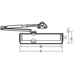 ADA DOOR CLOSERS - ALUM. W/ HO ARM