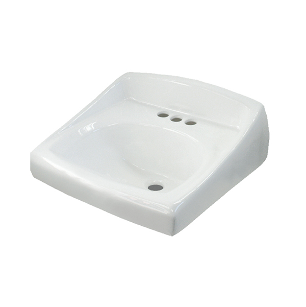 LAVATORY ADA VITREOUS CHINA W/ BACKSPLASH - 4" CENTERS WALL MOUNT LAVATORY ADA VITREOUS CHINA W/ BACKSPLASH - 4" CENTERS WALL MOUNT