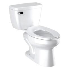 1.6 GPF ELONG FLOOR MT PRESSURE ASSIST 2 PC TOILET-ADA HGT SLOANTEC COATED W/ LH TANK