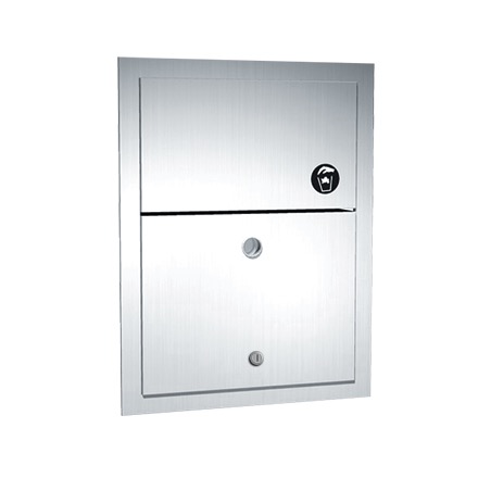 ASI 10-0473-1 RECESSED S/S SANITARY NAPKIN DISPOSAL W/ LOCK ASI 10-0473-1 RECESSED S/S SANITARY NAPKIN DISPOSAL W/ LOCK