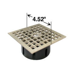 LOCKING DRAIN GRATE SQUARE NICKEL BRONZE - REPLACES JOSAM