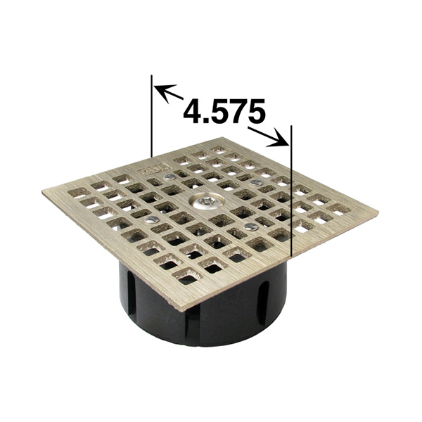 LOCKING DRAIN GRATE SQUARE NICKEL BRONZE - REPLACES SMITH LOCKING DRAIN GRATE SQUARE NICKEL BRONZE - REPLACES SMITH