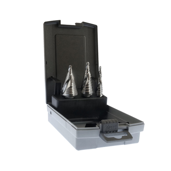 M. K. MORSE 124607 3-PIECE SWITCHBACK STEP DRILL KIT WITH 1/4” IMPACT SHANK M. K. MORSE 124607 3-PIECE SWITCHBACK STEP DRILL KIT WITH 1/4” IMPACT SHANK