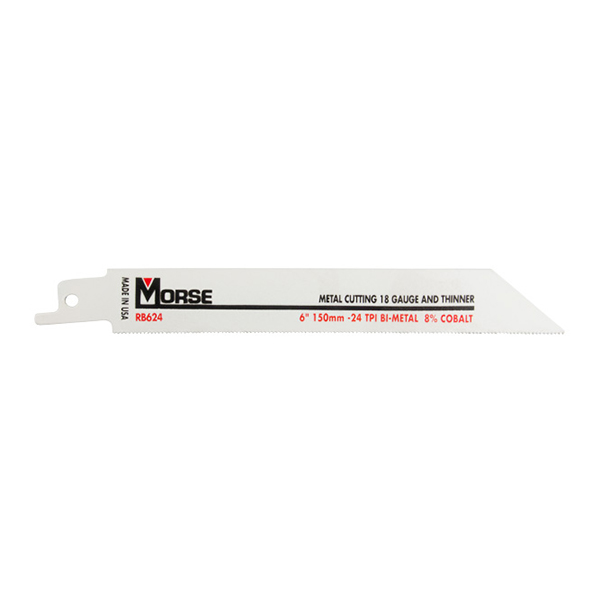 M. K. MORSE RB624T05 6" BI METAL SAWS ALL BLADE 24 TPI M. K. MORSE RB624T05 6" BI METAL SAWS ALL BLADE 24 TPI