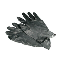 MEDIUM 4 MIL BLACK NITRILE GLOVES (25 PR)