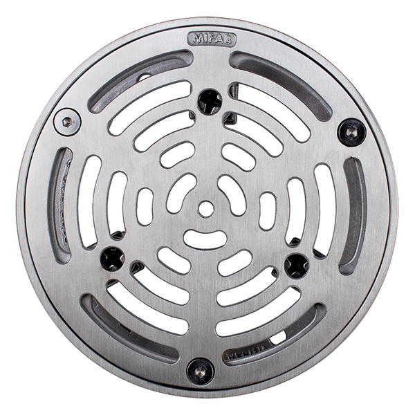 MIFAB RTS6-3 6" OD STAINLESS STEEL RETROFIT DRAIN GRATE & FRAME ASSEMBLY MIFAB RTS6-3 6" OD STAINLESS STEEL RETROFIT DRAIN GRATE & FRAME ASSEMBLY