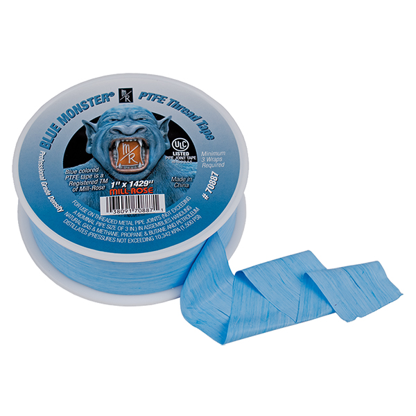 MILL-ROSE 70887 1” x 1429” BLUE MONSTER TEFLON TAPE MILL-ROSE 70887 1” x 1429” BLUE MONSTER TEFLON TAPE