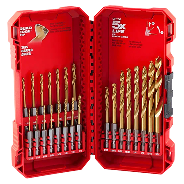 MILWAUKEE 48-89-4631 SHOCKWAVE RED HELIX TITANIUM DRILL BIT SET (23 PIECE) MILWAUKEE 48-89-4631 SHOCKWAVE RED HELIX TITANIUM DRILL BIT SET (23 PIECE)