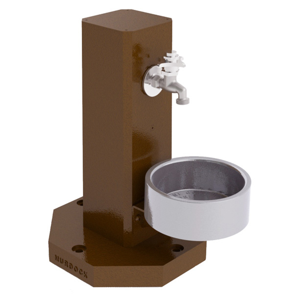MURDOCK M-PFS - SQUARE PEDESTAL SPIGOT WITH CAST ALUMINUM PET BOWL MURDOCK M-PFS - SQUARE PEDESTAL SPIGOT WITH CAST ALUMINUM PET BOWL