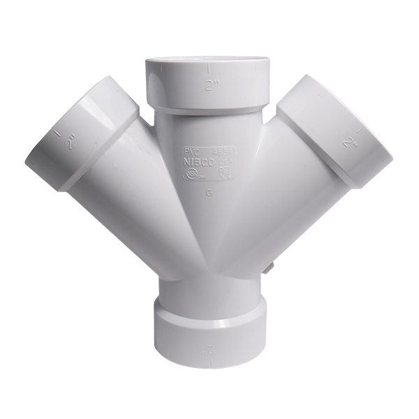 NIBCO 49260 2" SCH 40 PVC DWV 45 DEG DBL WYE NIBCO 49260 2" SCH 40 PVC DWV 45 DEG DBL WYE
