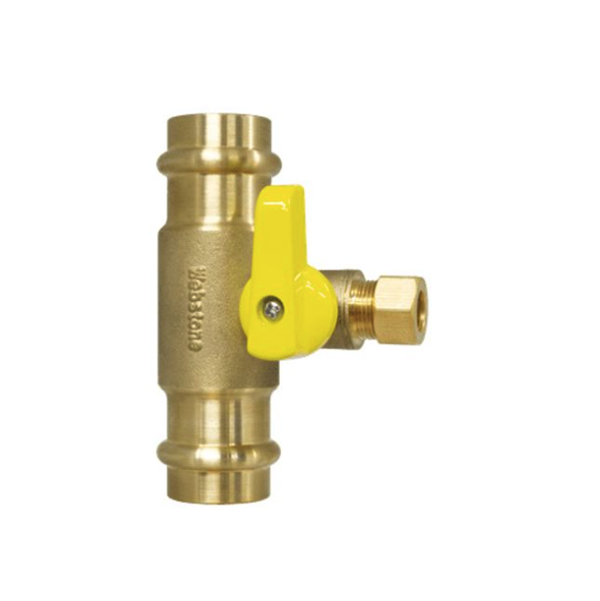 NIBCO H-80670W-T12 1/4” COMP X 1/2” PRESS TEE FITTING BRASS FULL PORT BALL VALVE NIBCO H-80670W-T12 1/4” COMP X 1/2” PRESS TEE FITTING BRASS FULL PORT BALL VALVE