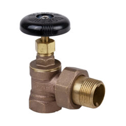 NIBCO THD-1155 3/4” IPS BR HOT WATER RADIATOR ANGLE GLOBE VALVE W/ GJ UNION NUT & TLPC