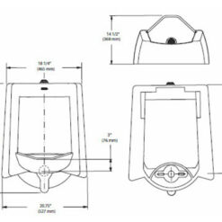 RETROFIT VITREOUS CHINA - TOP SPUD URINAL 0.13 GPF THRU 1.0 GPF