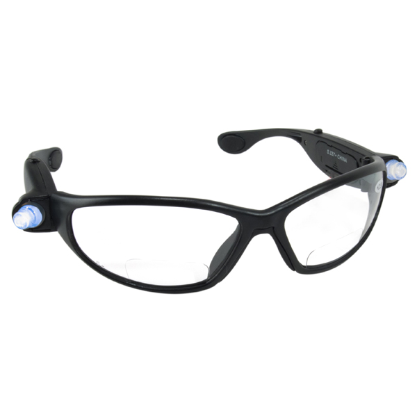 SAS SAFETY CORP 5420-20 INSPECTORS SAFETY GLASSES W/LED LIGHTS & 2.00 READER LENS SAS SAFETY CORP 5420-20 INSPECTORS SAFETY GLASSES W/LED LIGHTS & 2.00 READER LENS