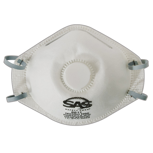 SAS SAFETY CORP 8611 N95 VALVED PARTICUALTE RESPIRATOR (10 PER BOX) SAS SAFETY CORP 8611 N95 VALVED PARTICUALTE RESPIRATOR (10 PER BOX)