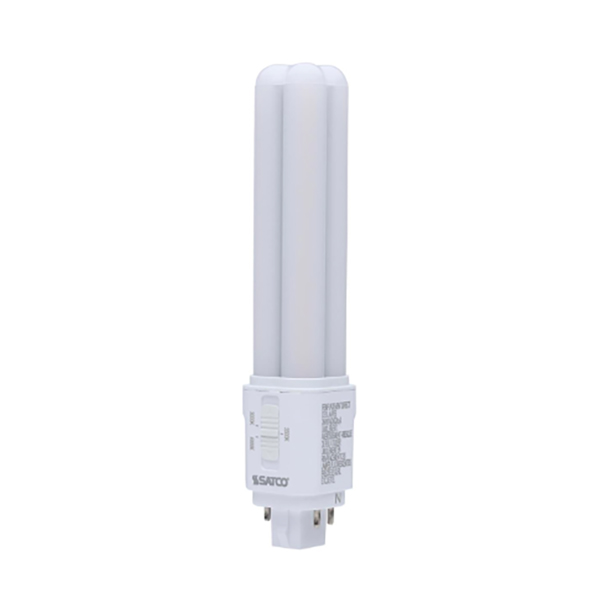 SATCO S29854 9.5 WATT LED PL FROSTED BULB CCT SELECTABLE 4-PIN G24Q BASE TYPE A/B (120-277V) SATCO S29854 9.5 WATT LED PL FROSTED BULB CCT SELECTABLE 4-PIN G24Q BASE TYPE A/B (120-277V)