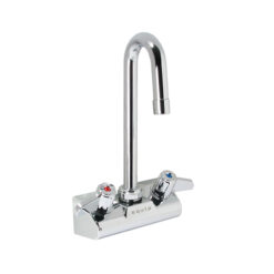 T & S BRASS 5F-4WLX03 4" WALL MT FAUCET W/3" GOOSENECK SWIVEL SPOUT