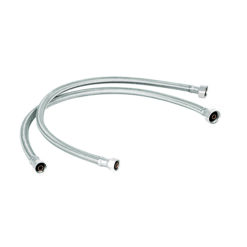 T & S BRASS B-1100-KIT SUPPLY HOSES 24” INLET STAINLESS STEEL (3/8” COMP X 1/2” NPSM FEMALE) - PAIR
