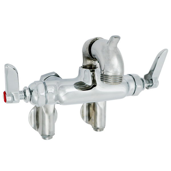 T & S BRASS B-2345-01-XX ADJ WALL MT MIXING FAUCET W/ SHORT SPOUT, LEVER HANDLES & CERAMIC CARTRIDGES T & S BRASS B-2345-01-XX ADJ WALL MT MIXING FAUCET W/ SHORT SPOUT, LEVER HANDLES & CERAMIC CARTRIDGES