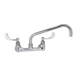 T & S BRASS B0290-04 8” WALL MT BIG-FLO FAUCET W/ 12” SPOUT & 4” WING HANDLES
